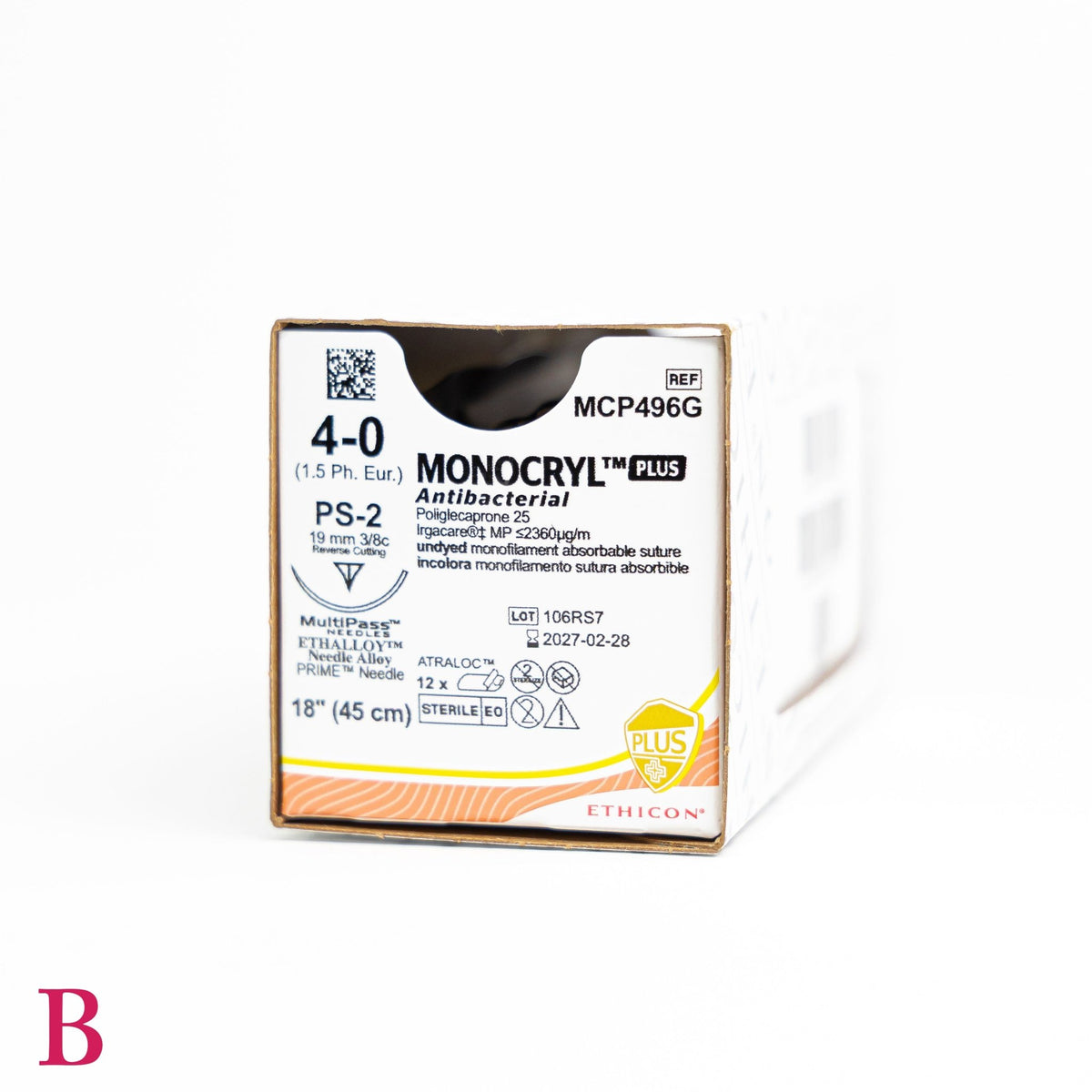 Monocryl Absorbable Sutures Poliglecaprone 25 Monofilament PS-2 19mm ...
