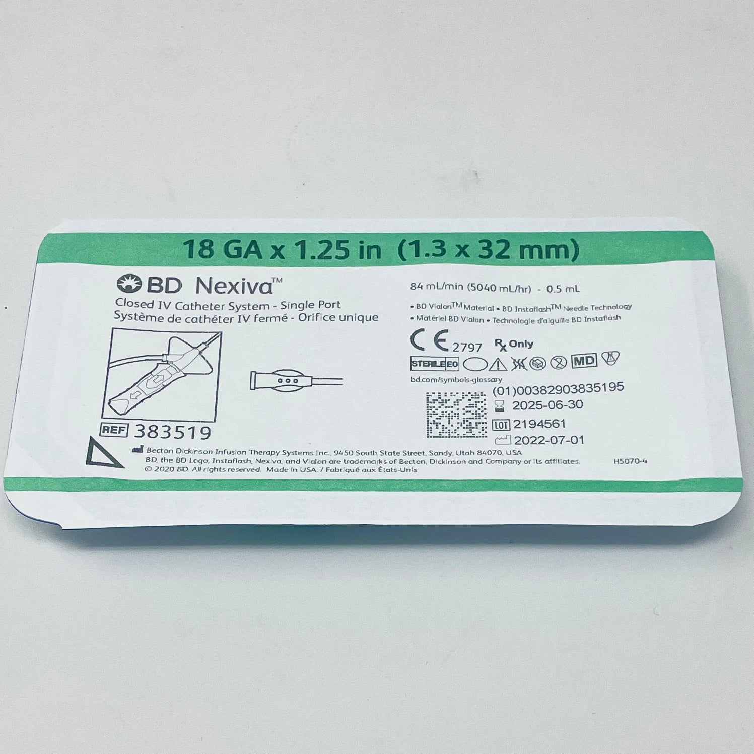 Nexiva Closed IV Catheter – Single Port, Sterile Design – Birth
