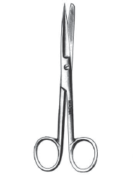Operating Scissors 4.5" Straight Sh/Bl-Instruments-Birth Supplies Canada