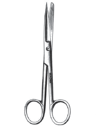 Operating Scissors 4.5" Straight, Sharp/Blunt | Reusable-Medical Instruments-Birth Supplies Canada