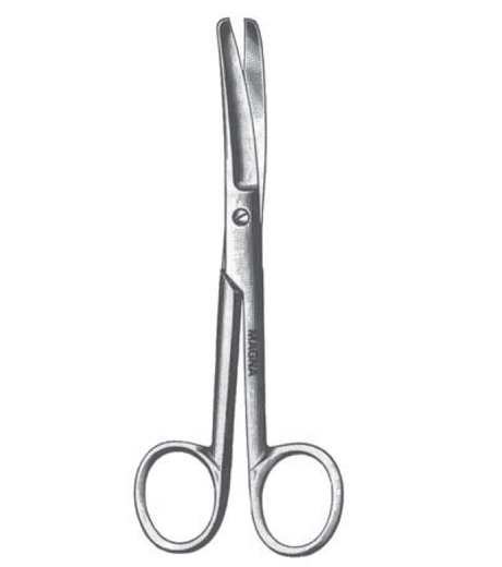 Operating Scissors 5.5" (14cm) Curved Blunt/Blunt | Reusable-Instruments-Birth Supplies Canada