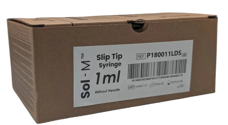 1 mL Slip tip Sterile Syringe | Sol-M
