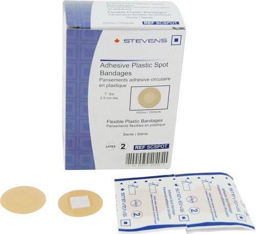 Plastic Spot Bandages 1" Diameter | Non-Stick, Sterile, Flexible-Medical Supplies-Birth Supplies Canada