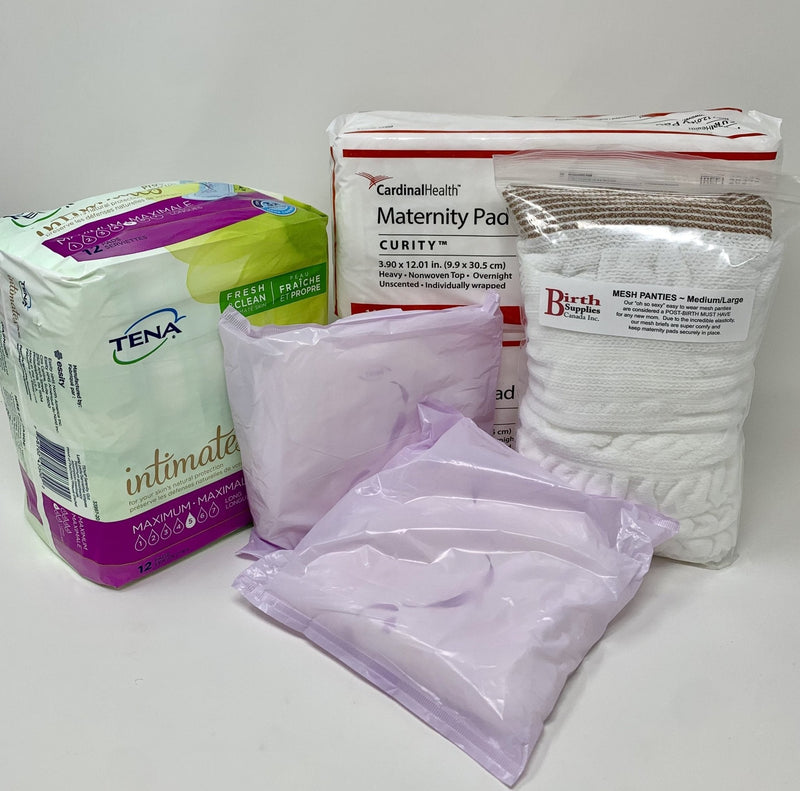 Postpartum Maternity Pads KIT ~ best for hospital birth-Maternity Pads & Underpads-Birth Supplies Canada