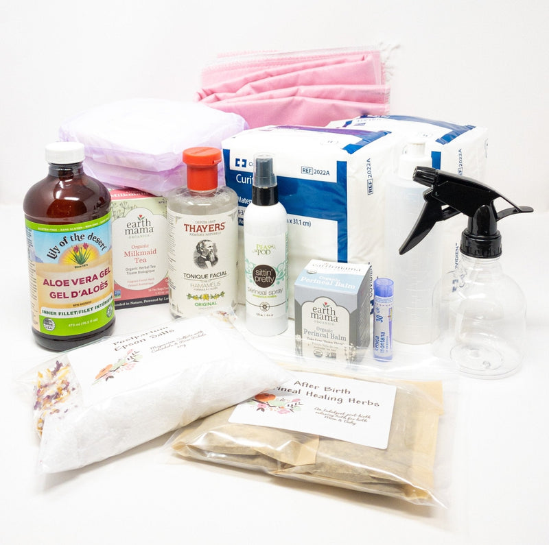  Ninja Mama Postpartum Essentials Care Kit - Peri Bottle, Sitz  Bath Soak & Perineal Ice Packs for Postpartum Care : Health & Household