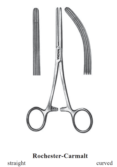 Rochester-Carmalt Forceps 6.25" Curved | Reusable-Medical Instruments-Birth Supplies Canada