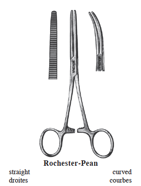 Rochester-Pean Forceps, Curved, 5.5"-Instruments-Birth Supplies Canada