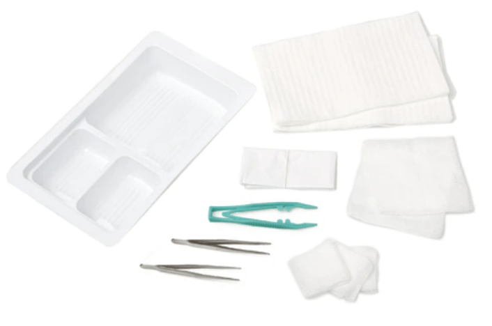 Sterile Dressing Tray Kit Single Use Wound Care Forceps Gauze Latex Free Underpads Home Health Clinic Hospital Birth Supplies Canada Sterile Dressing Tray Kit Single Use Wound Care Forceps Gauze Latex Free Underpads Home Health Clinic Hospital Birth Supplies Canada