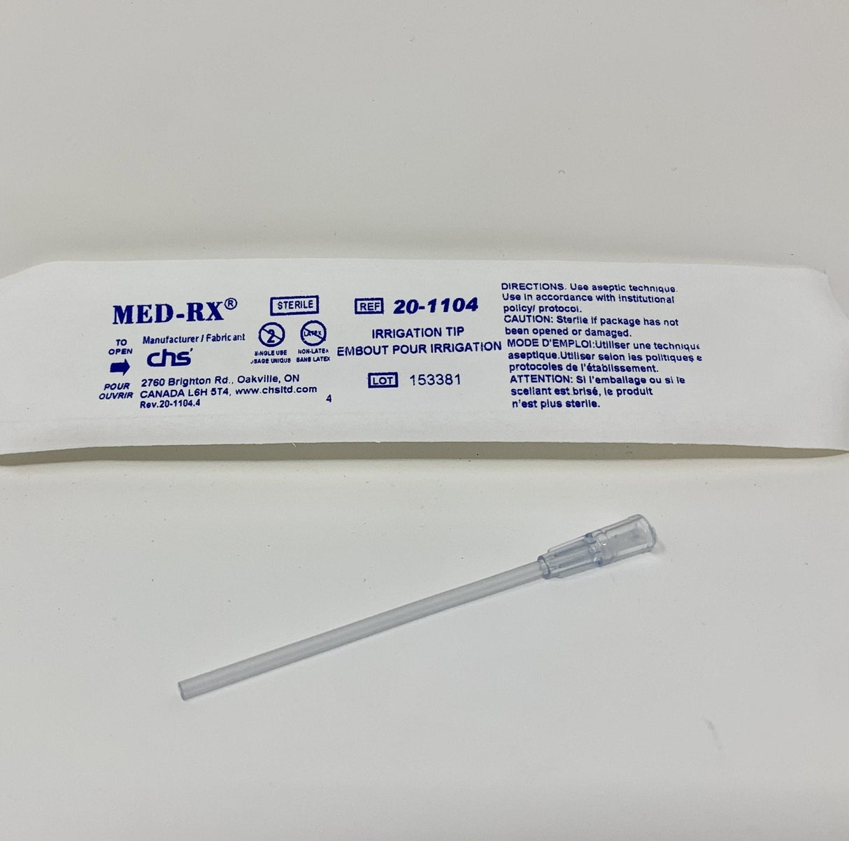 Sterile Irrigation Tip – Single-Use-IV Solutions-Birth Supplies Canada