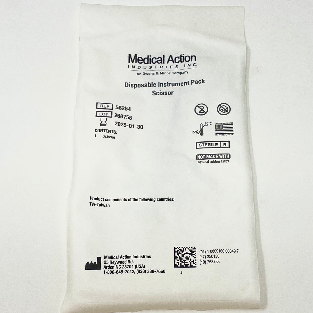 Sterile Operating Scissors (4.5") | Sharp/Sharp Tips, Disposable-Medical Instruments-Birth Supplies Canada