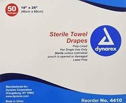 Sterile Towel Drape 18" x 26"-Paper Products-Birth Supplies Canada