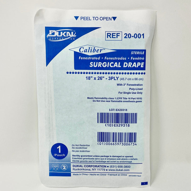 Surgical Drape 18" x 26"- Fenestrated-Paper Products-Birth Supplies Canada