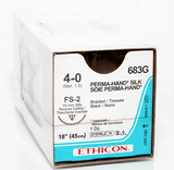 Sutures Silk, Black Braided | Ethicon-Medical Devices-Birth Supplies Canada