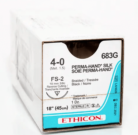Sutures Silk, Black Braided | Ethicon-Medical Devices-Birth Supplies Canada