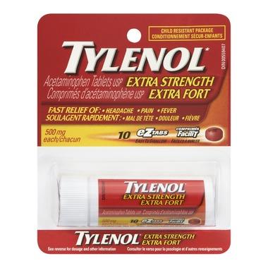 Tylenol Tabs ~ Extra Strength 500mg-Pharmacy-Birth Supplies Canada