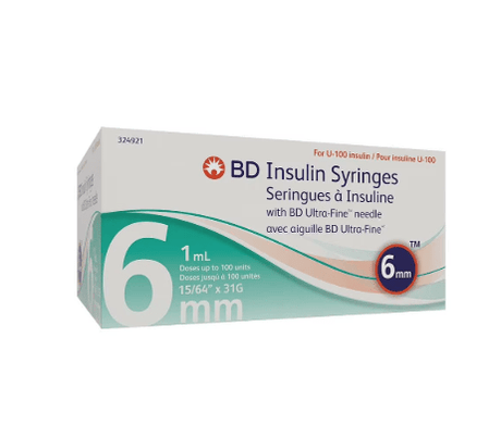 Ultra-Fine™ Insulin Syringe (31G, 6mm Needle)-Medical Devices-Birth Supplies Canada