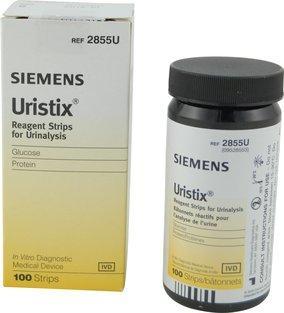 Uristix Urine Reagent Strip | Glucose & Protein Test | 100 Strips-Diagnostics-Birth Supplies Canada