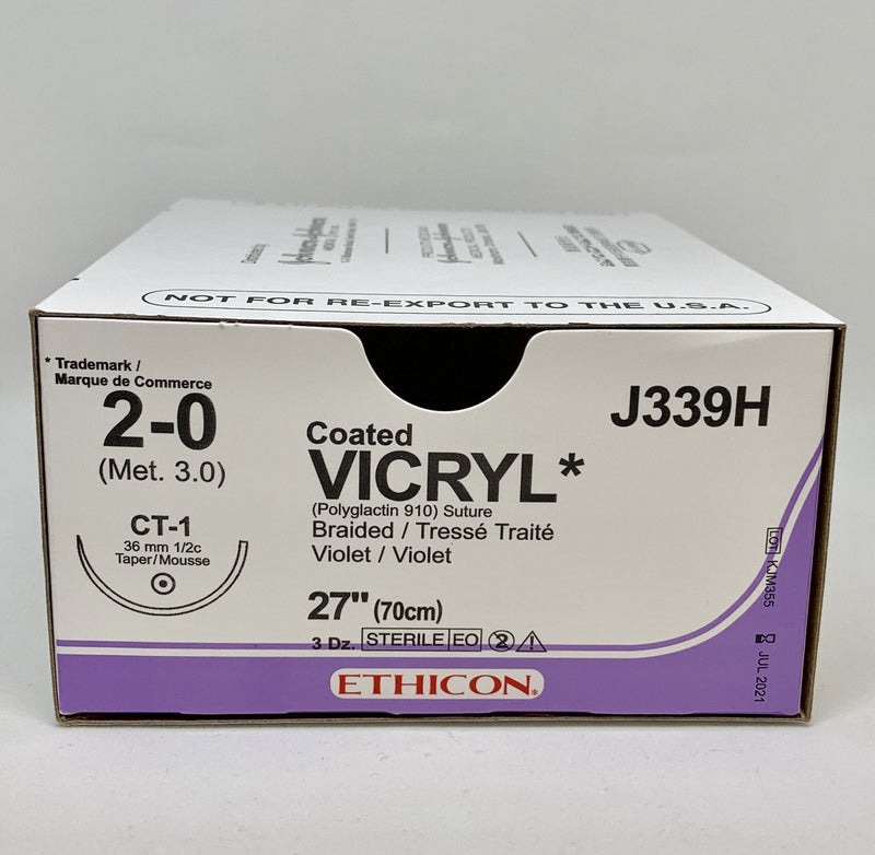 Vicryl Sutures 2.0 (Met 3.0)-Medical Devices-Birth Supplies Canada
