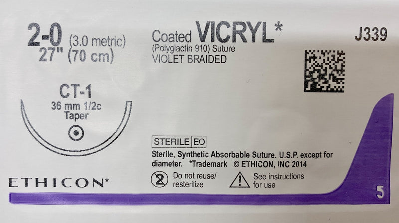Vicryl Sutures 2.0 (Met 3.0)-Medical Devices-Birth Supplies Canada
