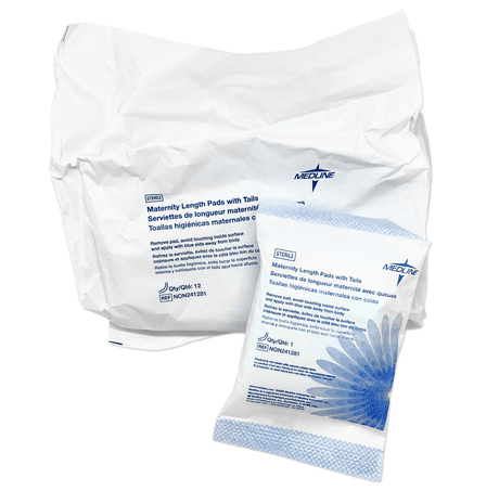 Hospital Sterile Maternity Pads with tails-Postpartum Supplies-Birth Supplies Canada