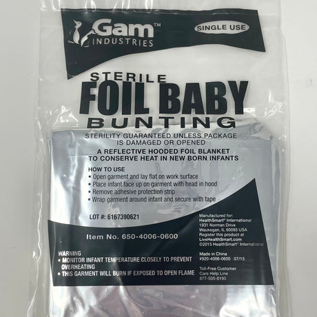 Emergency Foil Baby Bunting-Non-Medical Supplies-Birth Supplies Canada