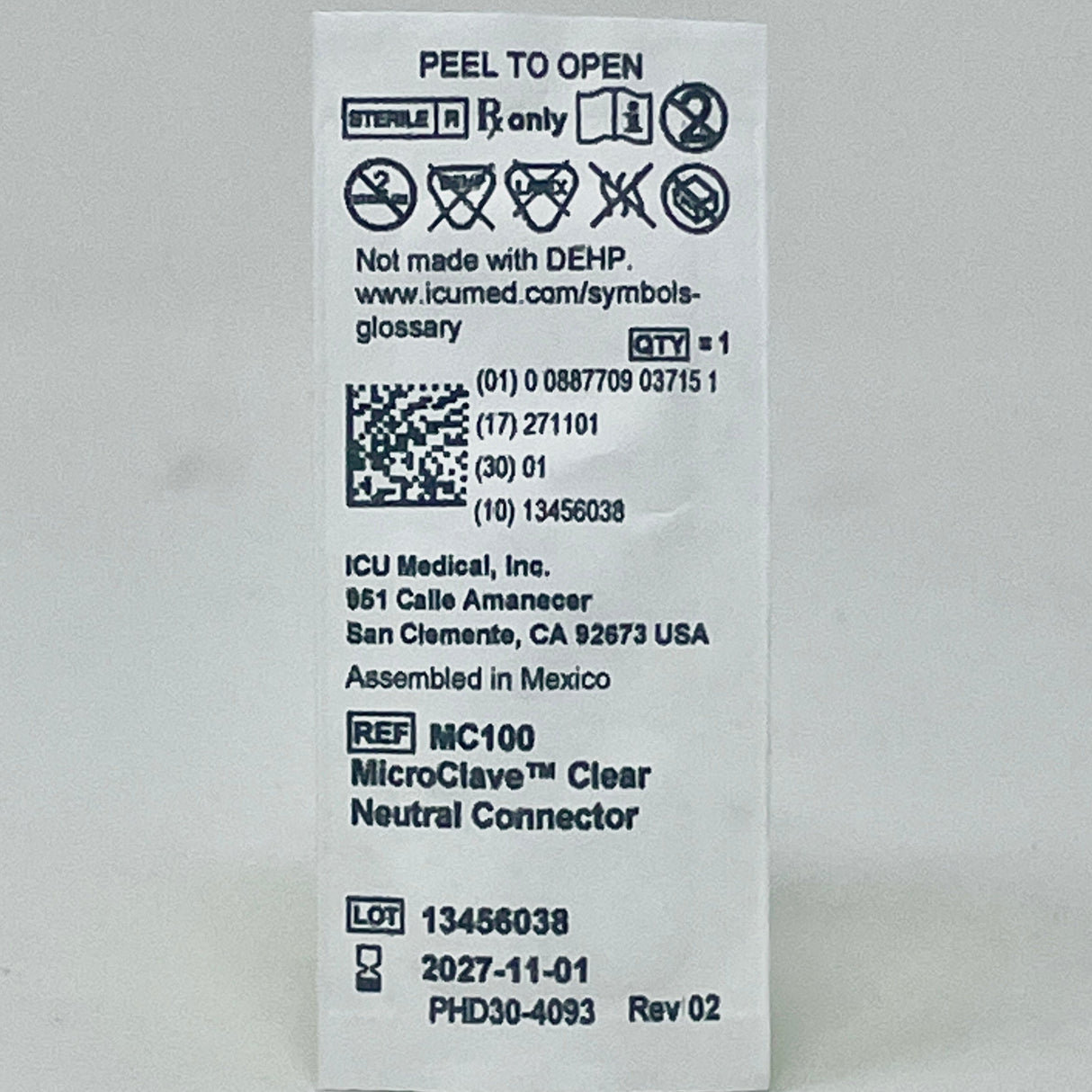 MicroClave Clear Needleless Connector-Medical Devices-Birth Supplies Canada