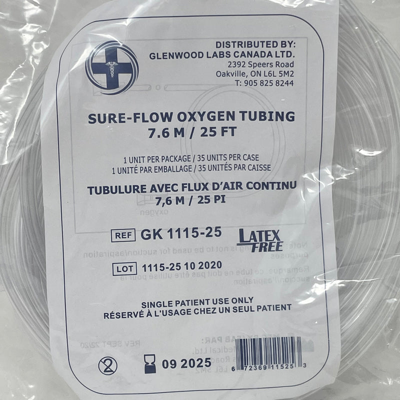 Oxygen Sure Flow Tubing-Medical Devices-Birth Supplies Canada